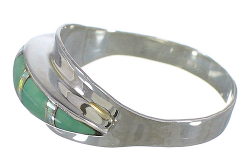 Southwestern Silver Turquoise And Opal Ring Size 8-3/4 EX44541